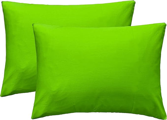 iMaylex Soft 100% Egyptian Cotton Zipper Closure Pillowcases, Cozy and Lightweight Pillow Case, Set of 2, Patrick's Day, Green, King, 20" x 36"