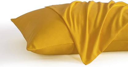 NTBAY Ginger Yellow Microfiber Pillowcases Set of 2, 20x26 Inches, Soft, Wrinkle, Fade Resistant