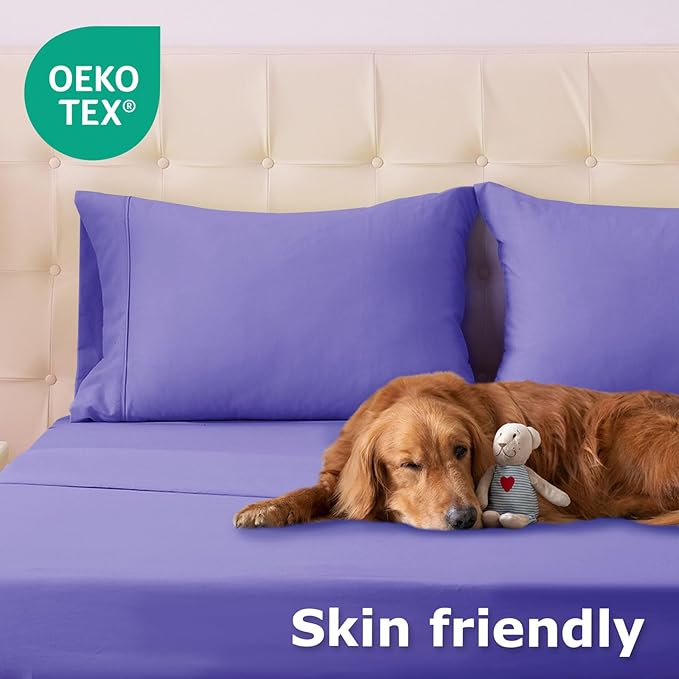 Twin XL Size Bed Sheet Set - 3 Piece Soft Microfiber Sheets with Deep Pockets, Cooling Technology, and Wrinkle-Free Pillowcase. Hotel-Quality, Durable Bedding, Very Peri