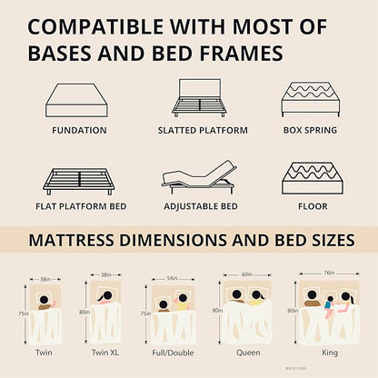 EGOHOME 10 Inch King Memory Foam Mattress for Back Pain, Cooling Copper Gel Bed in a Box, Foam Made in USA, CertiPUR-US Certified, Therapeutic Medium Firm, 76x80x10 Black