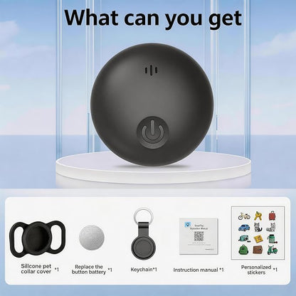 GPS Tracker for Dogs, Smart Collar with Real-Time Location - Pet Location Tracker with Holder, No Monthly Fee/No SIM Card, Works with iOS Find My【Apple MFi Certified】 ﻿, Ultra-Slim, IP68 Waterproof