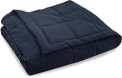 Serta Air Dry Down Alternative Bedding Blanket, Cooling and Breathable Performance Fabric, Twin, Indigo
