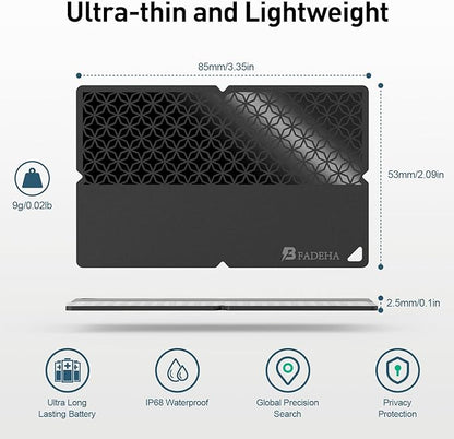 2026 Apple MFi Certified Wallet Tracker Smart Card for Find My iPhone Ultra Thin Air Tracker Tag for Travel, 5 Years+ Staying Power, IP69 Waterproof, Key Finder & Item Locator for Keys, Bags, Passport