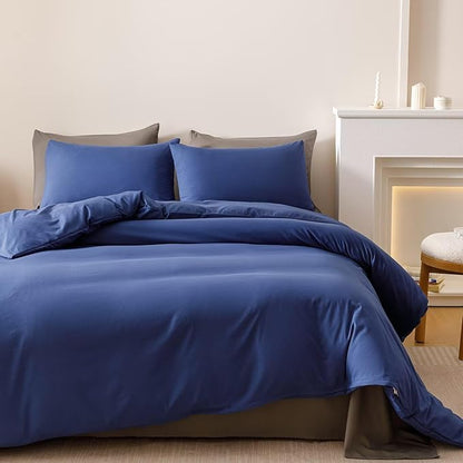Cottonight Royal Blue Comforter Sets Queen Bright Blue Bedding Comforter Queen Size Quilts Blanket Ultra Soft Breathabe Solid Bedding Set for Women Men Adults Teens