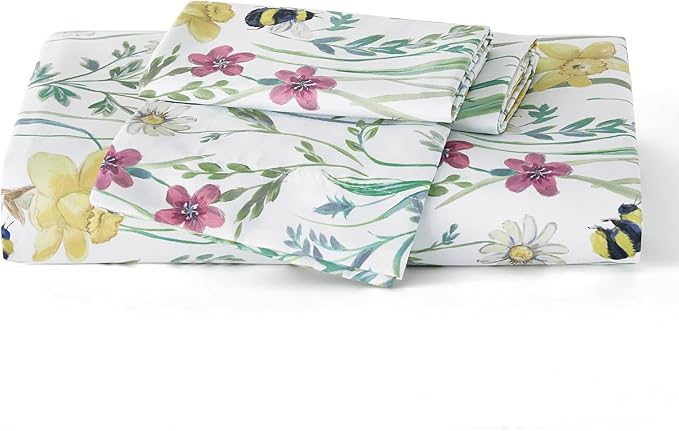 Bedsure Duvet Cover King Size - Reversible Floral Patterned Duvet Cover Set with Zipper Closure, 3 Pieces Green Bedding Set with 8 Corner Ties and 2 Pillow Shams 20"x36"