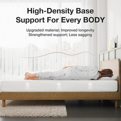 Novilla Twin XL Mattress, 8 Inch Twin XL Mattress in a Box, Gel Memory Foam Mattresses with Comfort Foam for Cooling Night Sleep, Pressure Relief, CertiPUR-US Certified,White