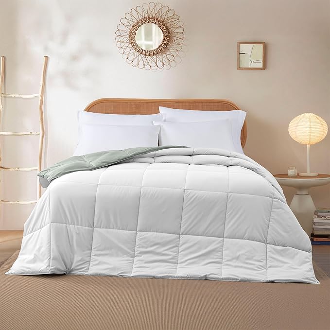 Modern Threads Down Alternative Reversible Comforter White/Gray Queen