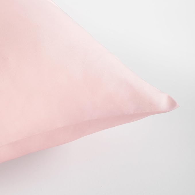 FLXXIE Body Pillow Cover - Super Soft Microfiber 20x54 Body Pillow Case - Envelope Closure, Wrinkle, Stain Resistant Blush Pink Body Pillowcase, 20x54, Blush Pink