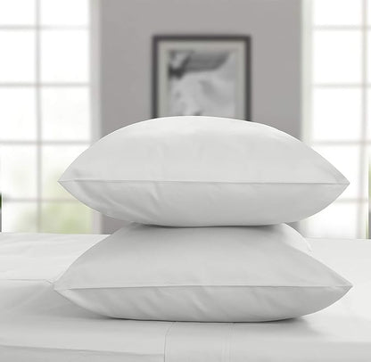 Threadmill Cotton Queen Sheet Set | 100% Cotton Sheets for Queen Size Bed | Solid Sateen Queen Bed Sheets Set with 16” Deep Pocket | Soft Breathable 4-Piece Cooling Bedding Sheet Set | Light Grey