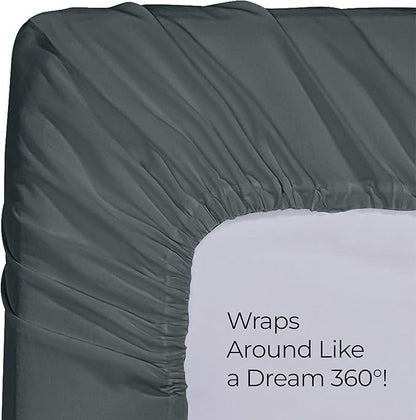 Utopia Bedding Queen Fitted Sheet - Bottom Sheet - Deep Pocket - Soft Microfiber - Shrinkage and Fade Resistant - Easy Care -1 Fitted Sheet Only (Grey)