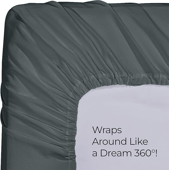 Utopia Bedding Full Fitted Sheet - Bottom Sheet - Deep Pocket - Soft Microfiber - Shrinkage and Fade Resistant - Easy Care -1 Fitted Sheet Only (Grey)