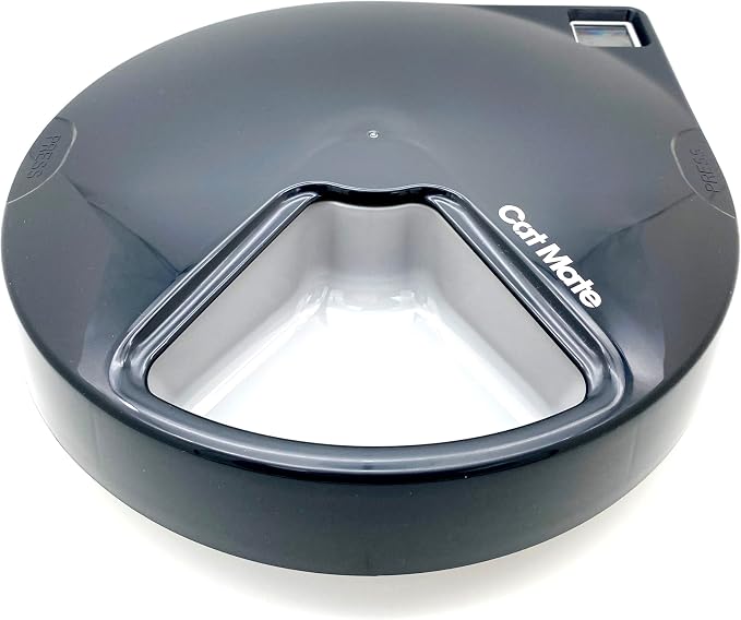 Closer Pets C500 5 Bowl Automatic Pet Feeder with Digital Timer and Twin Ice Packs, for Wet and Dry Food, 5 Bowls up to 330g Each, Ideal for Cats and Small Dogs - Grey