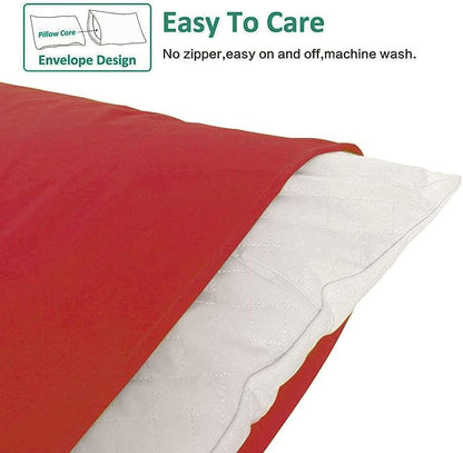 NTBAY King Pillowcase Set - 2 Pack Brushed Microfiber 20x36 Pillowcases - Soft, Wrinkle-Free, Fade-Resistant, Stain-Resistant, Wine Red Pillowcases with Envelope Closure - 20x36 Inches, Wine Red