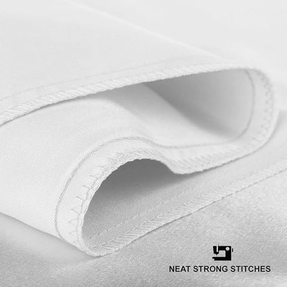 BLISSFORD Satin Pillowcase with Zipper for Hair and Skin Care, Feels Soft and Cool Like a Silk Pillowcase, White Satin Pillow Cases 2 Pack, Slik Pillow Cover, King Size - Set of 2