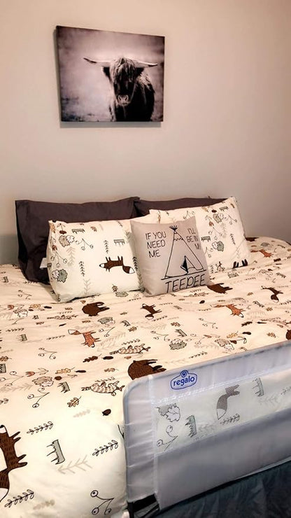 Houseri Beige Bear Comforter Set Queen Teen Girls Woodland Kawaii Fox Rabbit Cartoon Bedding Sets Full Size Boys Animal Patterned Comforter Comfy Soft Forest Theme Dorm Bed Quilt Blanket Full 3 PCS