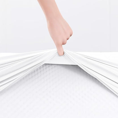 Hearth & Harbor 2 Pack Twin XL Size Quilted Fitted Mattress Pad Cover, 100% Waterproof Mattress Protectors, College Dorm Room Essentials, Deep Pocket Fitted Mattress Cover 8" - 21", White