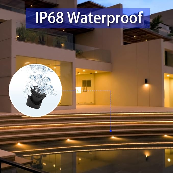 Colored Pond Lights with Timer, APP Control RGB Fountain Light IP68 Waterproof, Dimmable Outdoor Landscape Lights for Fish Tank Pond Fountain Garden (2 Lights)