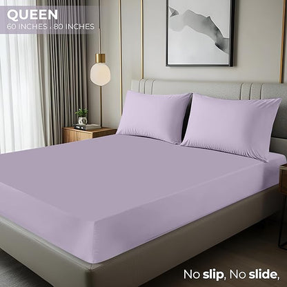 Utopia Bedding Queen Fitted Sheet - Bottom Sheet - Deep Pocket - Soft Microfiber - Shrinkage and Fade Resistant - Easy Care -1 Fitted Sheet Only (Lavender)