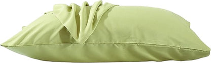 Evolive Ultra Soft Brushed Microfiber Standard Size 20"x30" Pillowcases Pair Set of 2 with Envelope Closure (20"x30" Standard, Sage)