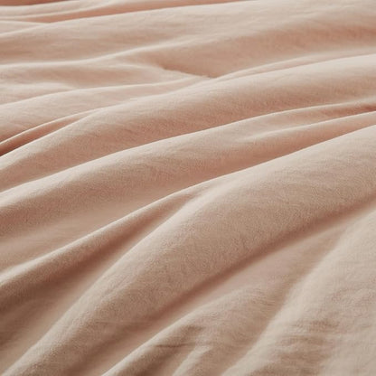 WRENSONGE King Comforter Set, 7 Pieces Clay Pink Soft Bed in a Bag King with Fitted Sheet, Flat Sheet, 2 Pillow Shams, and 2 Pillowcases- Warm Bedding Set for All Season