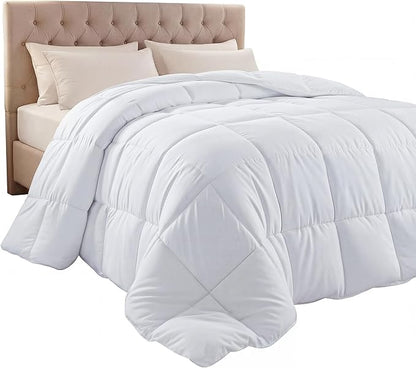 Utopia Bedding Comforter Duvet Insert, Quilted Comforter with Corner Tabs, Box Stitched Down Alternative Comforters Twin XL Size (White)