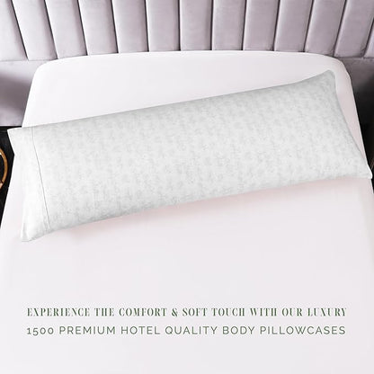 Elegant Comfort Ultra Soft 1-Piece Set Sea Waves Print Pillowcases - 1500 Premium Hotel Quality Microfiber, Soft and Smooth Hidden Zipper Closure 1-Piece Pillow Covers - Body Pillowcase, Wave Beige