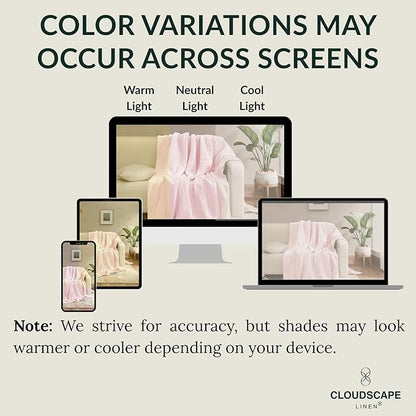 CLOUDSCAPE 100% Cotton Muslin Blanket King Size for Bed - Oversized 4 Layer 108x92 Fits Upto Cal King Bed - Soft Breathable, Lightweight, All Season, Summer Gauze Blanket for Adults - Seashell Pink
