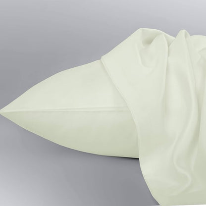 NTBAY Egyptian Cotton King Pillowcases - Set of 2, 500 Thread Count Cotton Pillowcases - Soft and Breathable Envelope Closure Pillow Cases - 20x36 Pillow Covers for Bed, Ivory