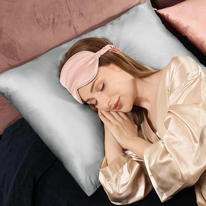Adubor 100% Silk Pillowcase - Mulberry Silk Pillow Cases, 22 Momme 6A Grade Fibers, Silk Pillow Case for Hair and Skin Health, with Hidden Zipper (King 20''×36'', Dark Gray, 1PC)