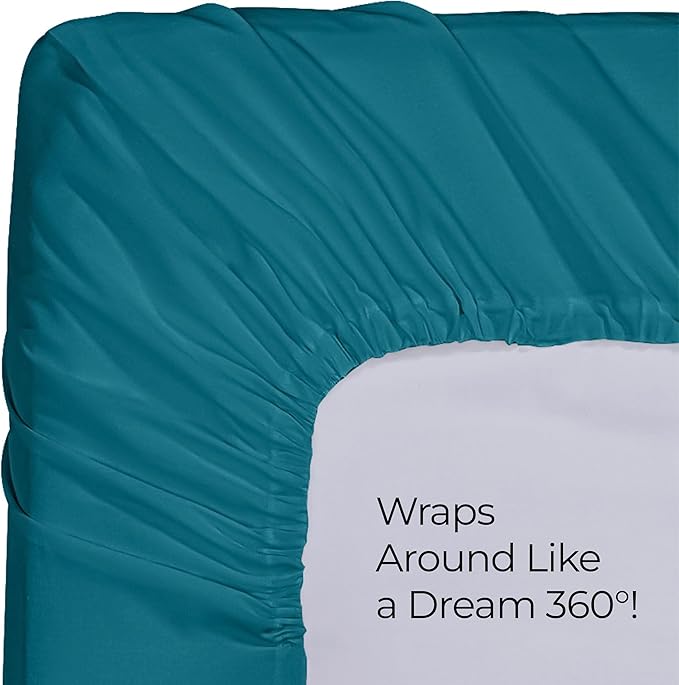 Utopia Bedding Queen Fitted Sheet - Bottom Sheet - Deep Pocket - Soft Microfiber - Shrinkage and Fade Resistant - Easy Care -1 Fitted Sheet Only (Denim Blue)