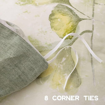 OAITE Duvet Cover Set King Size Floral Pattern 500 Thread Count Ultra Soft 100% Cotton Duvet Cover Sets 3-PC, Breathable Duvet Cover with Zipper Closure & Corner Ties