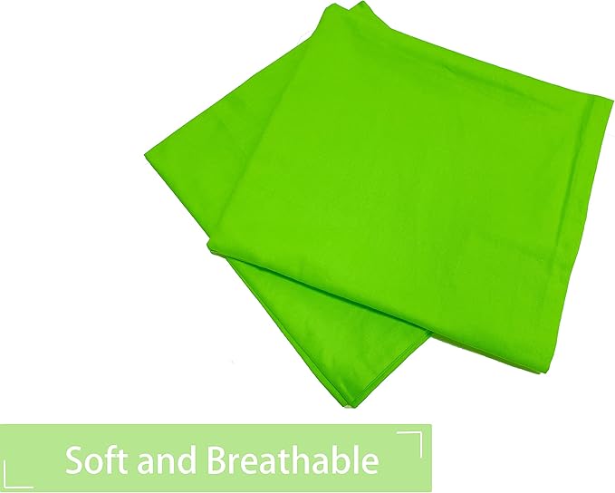 iMaylex Soft 100% Egyptian Cotton Zipper Closure Pillowcases, Cozy and Lightweight Pillow Case, St. Patrick's Day,Set of 2, Green, Standard, 20" x 26"