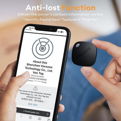 ATUVOS Air Tracker Tags-3 Pack, Bluetooth Luggage Tracker Works with Apple Find My (iOS Only, Not for Android), Keys Finder and Item Locator Track Your Keys, Luggage, Backpack, Suitcase, Bags and More