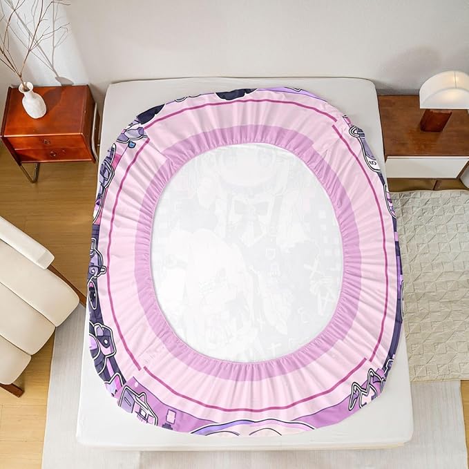 Erosebridal Japanese Uniform Girl Sheets for Boys Girls Anime Gift Fitted Sheet,Kawaii Coquette Kids Bedding Sets Princess Fairytale Bed Sets Full 3 Piece