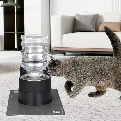 RIZZARI 5L Automatic Cat Water Dispenser: Elevated Filtered Cat Bowl | Durable Construction/Stable Base/Gravity Water Flow/Odor Reduction Filter/Elevated Drinking Position/Ideal for Indoor Spaces