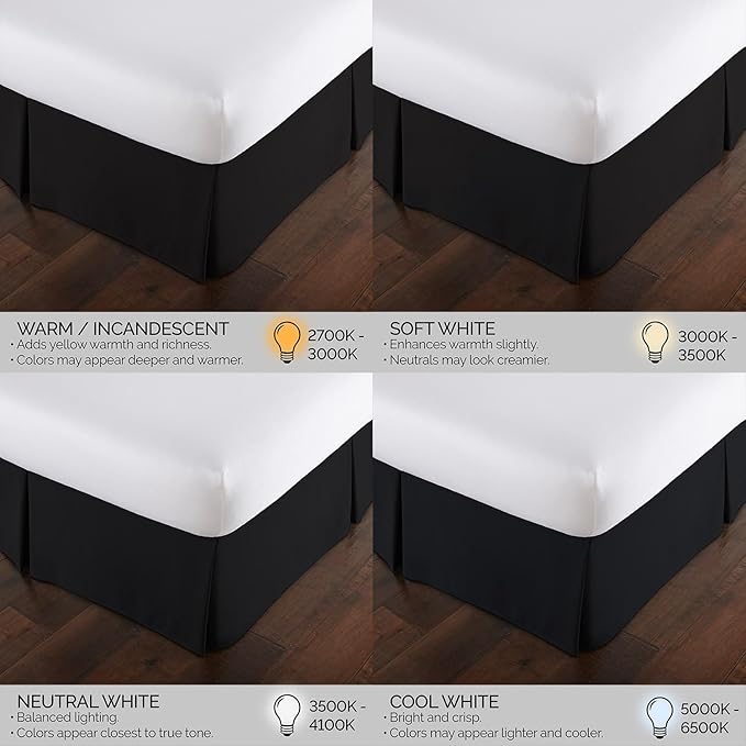 Southshore Fine Living, Inc. 14 Inch Bed Skirt King Size - Pleated Dust Ruffle for King Size Bed 14 Inch Drop - Pet Hair Resistant Bedskirt, Durable Easy Care, Double Brushed Microfiber - Black