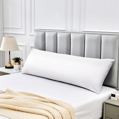 Warmstar Cotton Body Pillow Cover 1 Pack, 600 Thread Count Body Pillow case 20"x54", Long Body Pillow Case Cover Soft Breathable with Envelope Closure,White