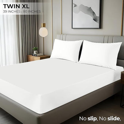 Utopia Bedding Twin XL Fitted Sheet - Bottom Sheet - Deep Pocket - Soft Microfiber - Shrinkage and Fade Resistant - Easy Care -1 Fitted Sheet Only (White)