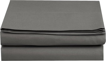 Luxury Flat Sheet on Amazon Elegant Comfort Wrinkle-Free 1500 Premier Hotel Quality 1-Piece Flat Sheet, California King Size, Grey