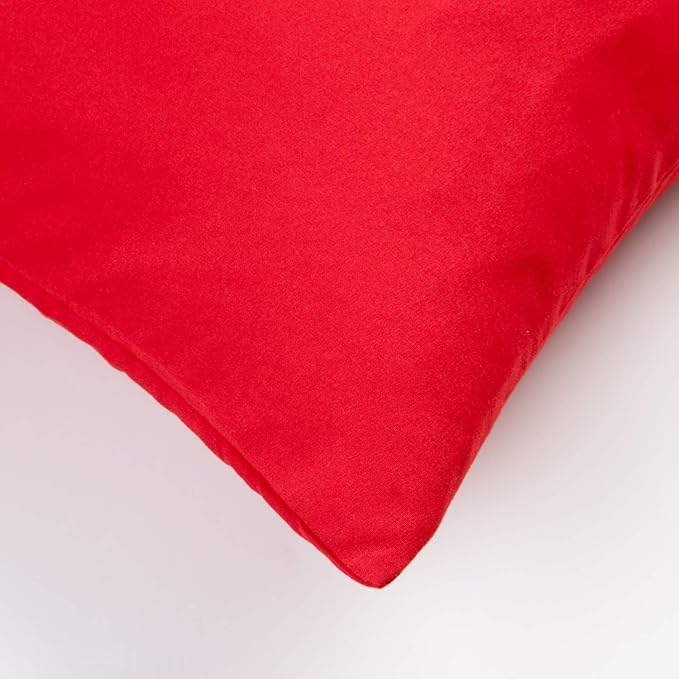 FLXXIE Pillow Cases Queen, Soft Microfiber Pillow Covers with Envelope Closure, Wrinkle Resistant Pillowcases, 2 Piece Set, 20x30, Red
