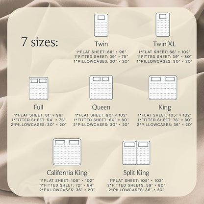 LuxClub 5 PC Split King Sheet Set, Breathable Luxury Bed Sheets, Deep Pockets 18" Eco Friendly Wrinkle Free Cooling Sheets Machine Washable Hotel Bedding Silky Soft - Light Khaki Split King