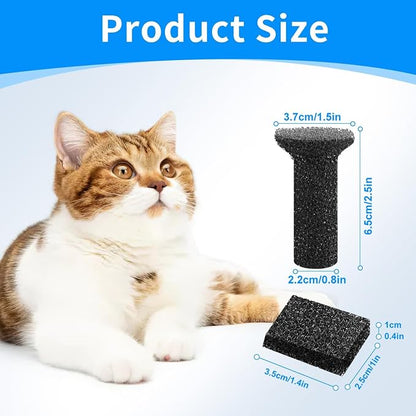 6+6 Pack Lite Fountain Replacement Foam Filters and Sponge Mufflers | 6 Sets Cat Water Fountain Filters Compatible with Lite 2.5L/84oz Cat Water Fountain Foam Pet Water Filters Replacment for Pet