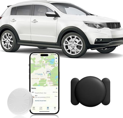 Hongtop Mini GPS Tracker for Vehicles,Real Time Car Tracker Work with Apple Find My(iOS Only),No Subscription Global Coverage Car Locator with Magnetic Case (Black,1PCS)