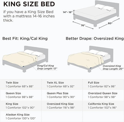 Bedsure Comforter Duvet Insert - Quilted Comforters King Size, All Season Duvet, GentleSoft Down Alternative Bedding, with 8 Tabs, Gifts for Women/Men, Beige, King 90 x 102 Inches