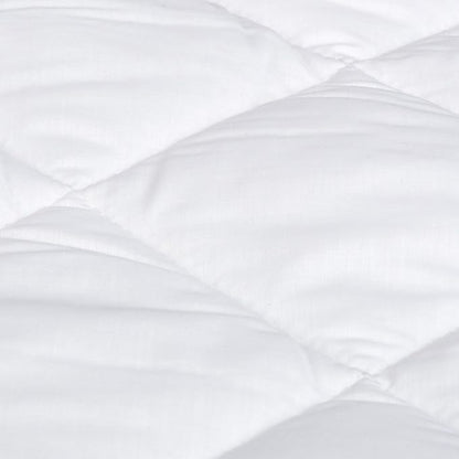 Amazon Basics Hypoallergenic Quilted Breathable Mattress Topper Pad with Protection, 18 Inches Deep, King Size, White