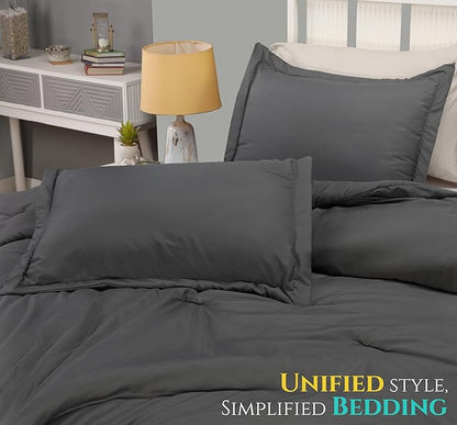 Queen Comforter Set 3 Piece Grey by Utopia Bedding, Comforters Queen Size, Bedding Comforters Sets, Down Alternative Soft Bed Set, 1 Comforter (88 x 88 inches) 2 Pillow Shams (20 x 26 inches)