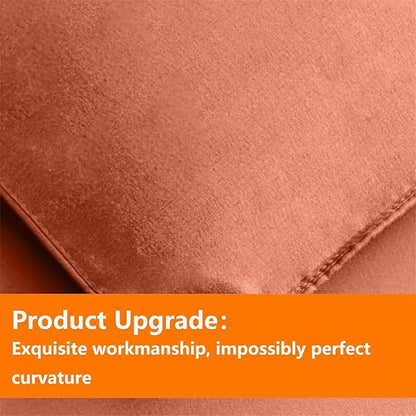 TAIMIT Burnt Orange Queen Size Comforter Set - 7 Pieces, Bed in a Bag Bedding Sets with All Season Soft Quilted Warm Fluffy Reversible Comforter,Flat Sheet,Fitted Sheet,2 Pillow Shams,2 Pillowcases