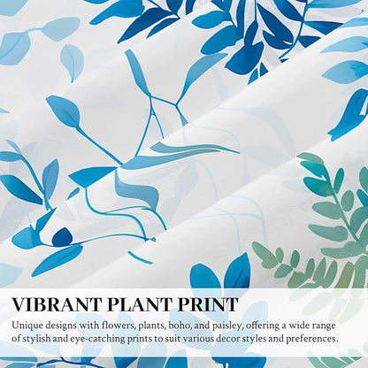 YIYEA Pillow Cases Queen Size Set of 4, Ultra Soft 1800TC Hotel Quality Double Brushed Microfiber Embroidered Pillowcases and Floral Pillow Covers, Envelope Closure, Fade Resistant (20"x30")