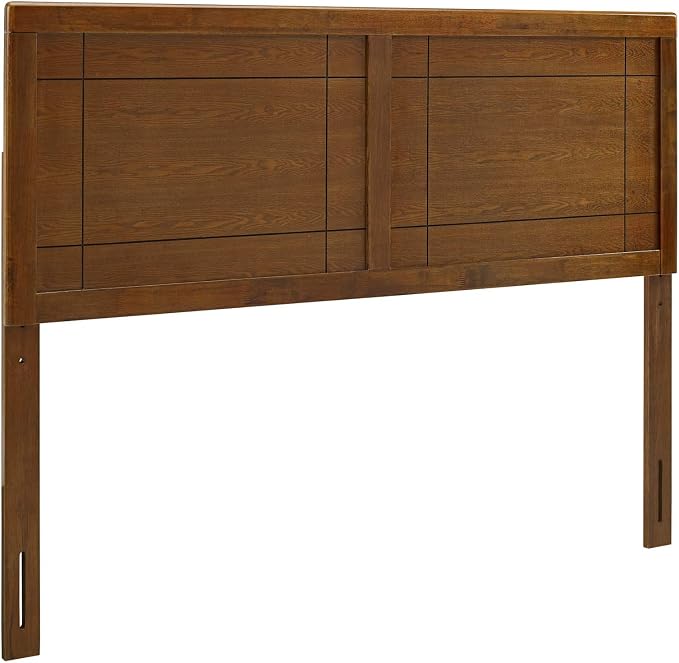 Modway MOD-6220-WAL Archie Twin Wood Headboard, Walnut