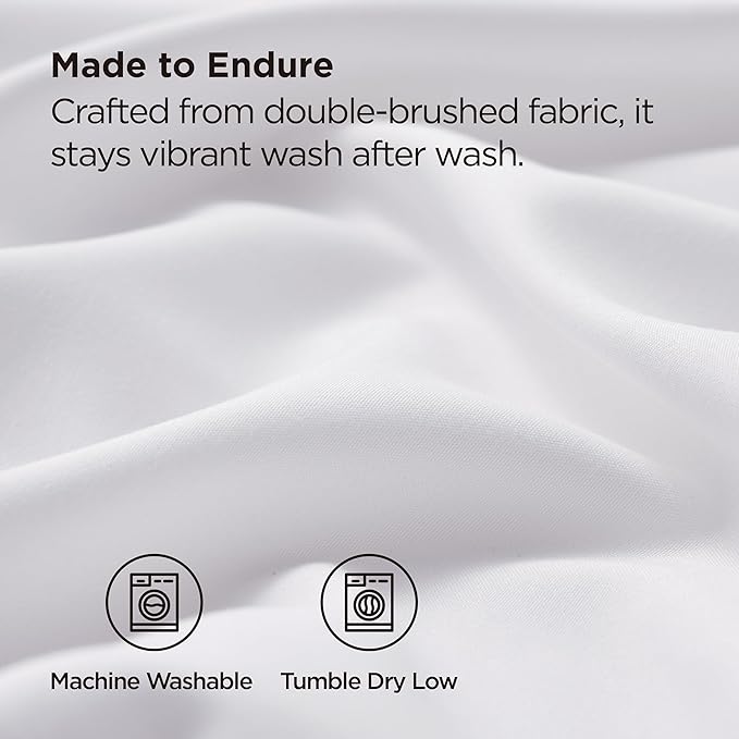 Bedsure King Size Pillow Cases Set of 2 - White Brushed Microfiber Pillowcases 2 Pack, Super Soft Pillow Case Cover with Envelope Closure for Kids, Wrinkle, Fade Resistant, 20x36 Inches